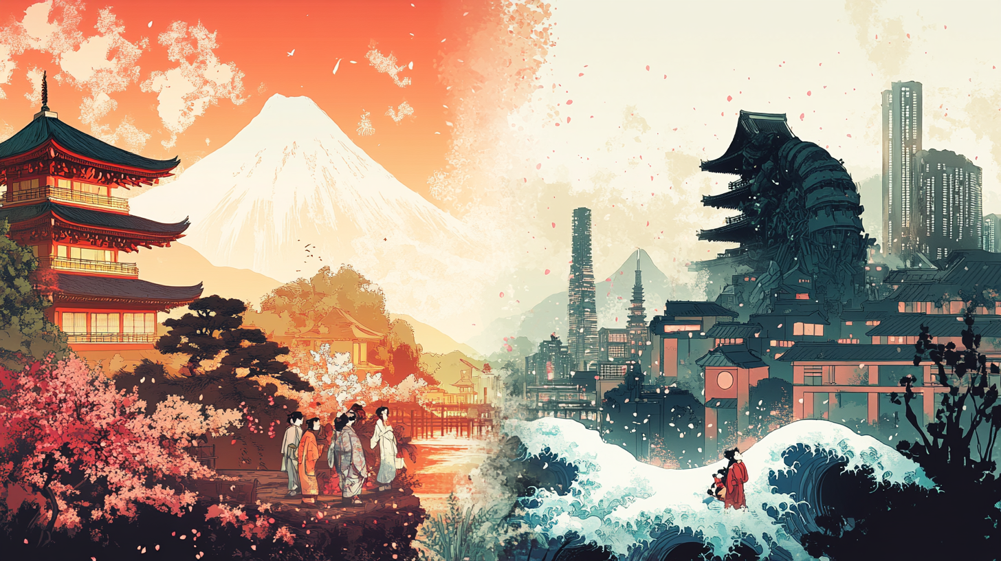 Ukiyo-e Reloaded: Wie traditionelle Holzschnittkunst das moderne Manga-Design prägt